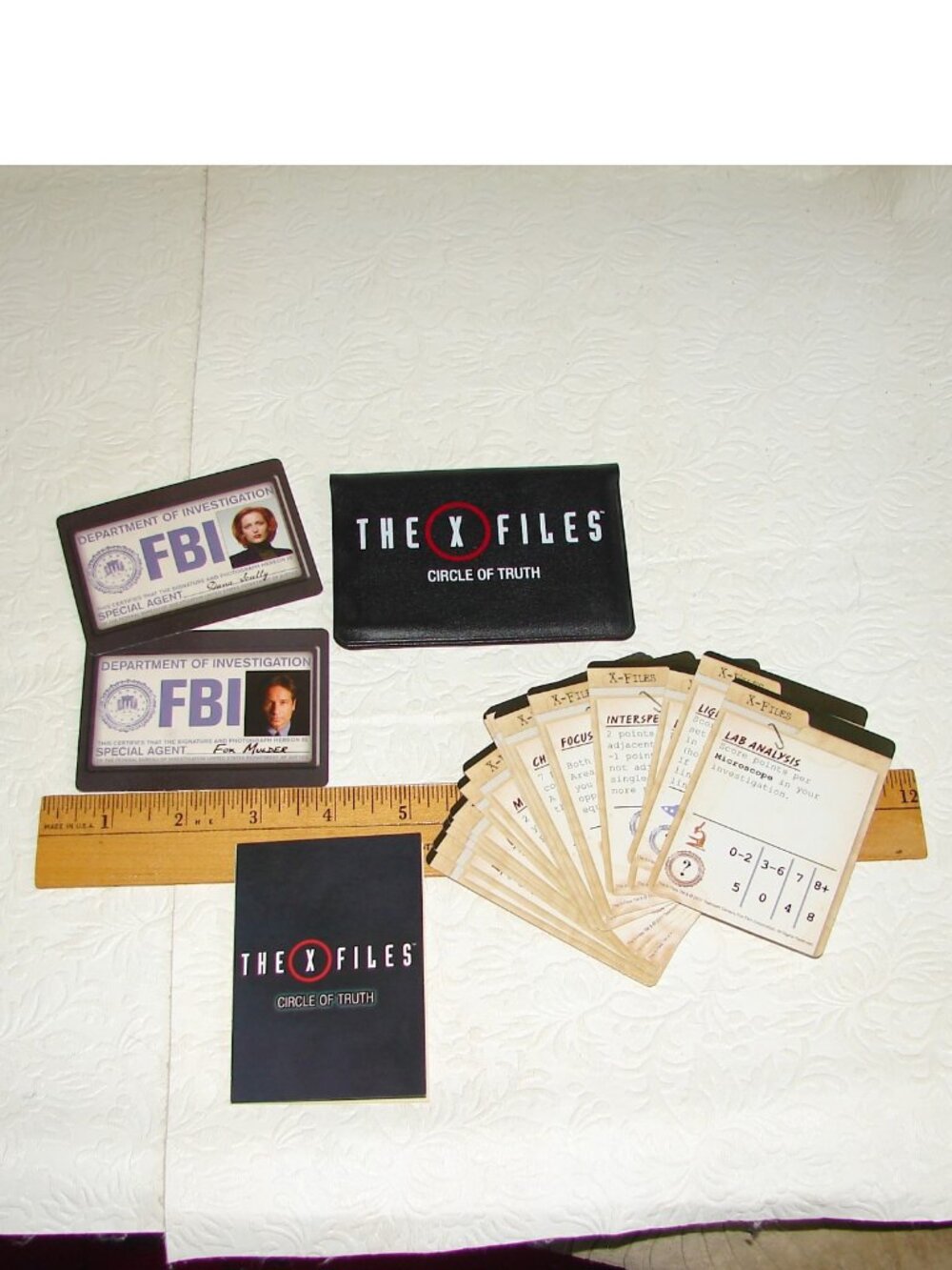 The X Files Circle of Truth Playing Cards w/ Pouch, ID's, Cards, Instructions